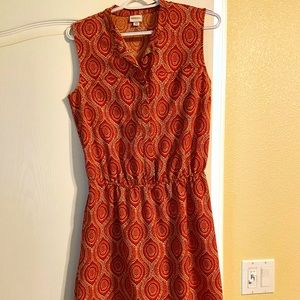 Reddish orange dress